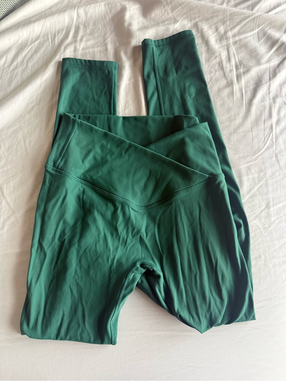 Forest Green Wrap Waist Leggings